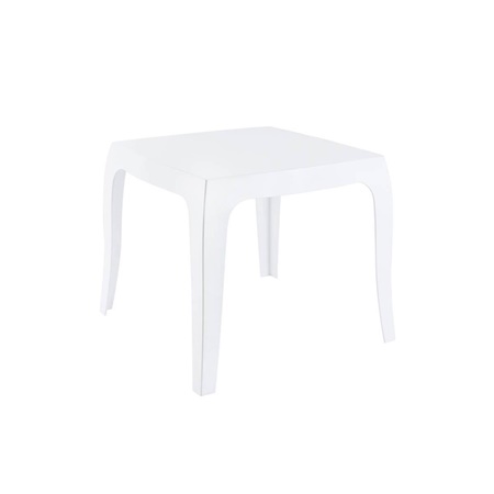 Table d’appoint SOPHIE, Design Exclusif, 50x50 cm, Empilable, Blanc