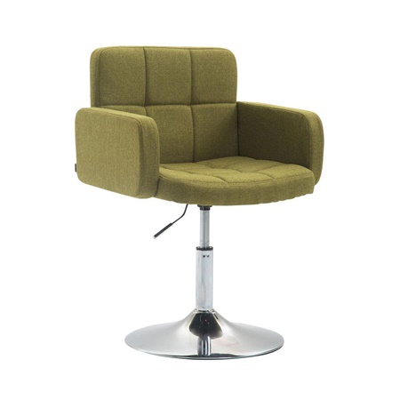 Chaise Design NADIR TISSU, Rembourrage Confortable, Pivotante, en Tissu Vert
