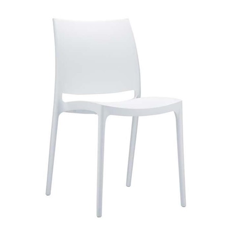 Chaise visiteur ASTRA, Empilable, Design Moderne et Polyvalent, Blanc