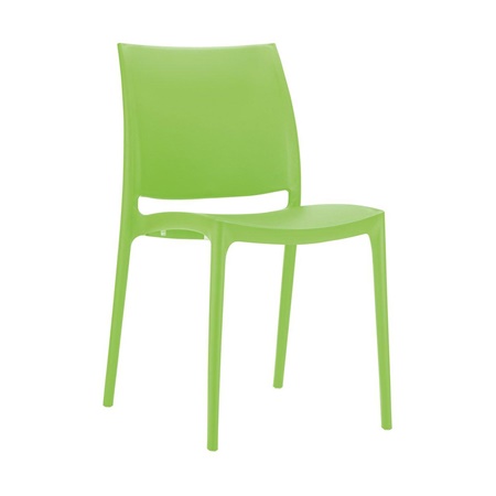 Chaise visiteur ASTRA, Empilable, Design Moderne et Polyvalent, Vert