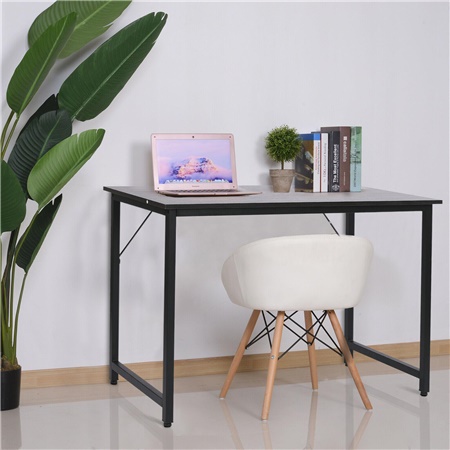 Bureau Informatique ARDIT, 120x60x73cm, en Métal et Bois, Noir