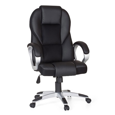 Fauteuil Gaming KABEM, Design Sportif, Grand Rembourrage, Noir