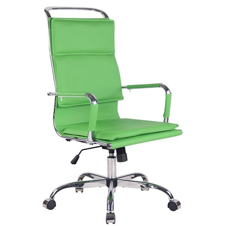 Chaise de Bureau QUEBEC, Design Moderne, Grand Confort, en Cuir Vert