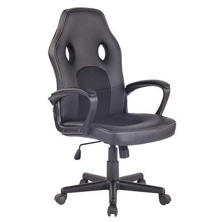 Chaise Gaming XENON, Design Sportif, Confortable, en Cuir, Noir 