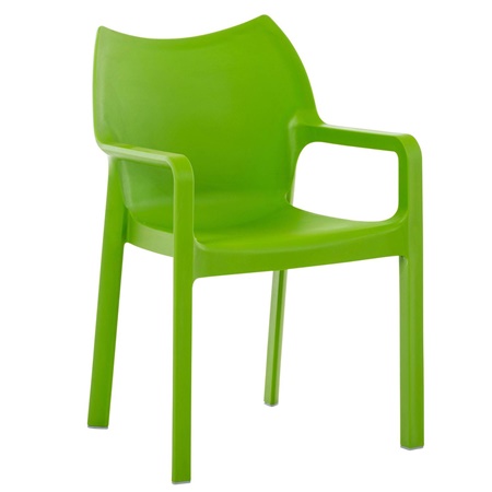 Chaise visiteur SAMOS, Empilable, Design Moderne, couleur Vert