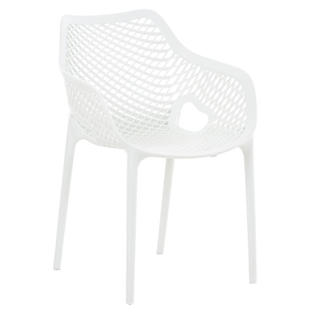 Chaise visiteur NORIA, Empilable, Design, en Polypropylène, Blanc