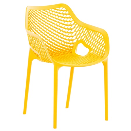 Chaise visiteur NORIA, Empilable, Design, en Polypropylène, Jaune